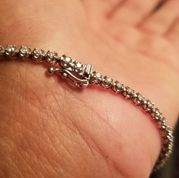 Diamond Tennis Bracelet 14k White Gold - Picture 2 of 3